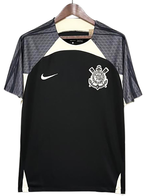 SC Corinthians maillot d'entraînement uniforme de football vêtements de sport noirs pour hommes kit de football chemise haute 2024-2025